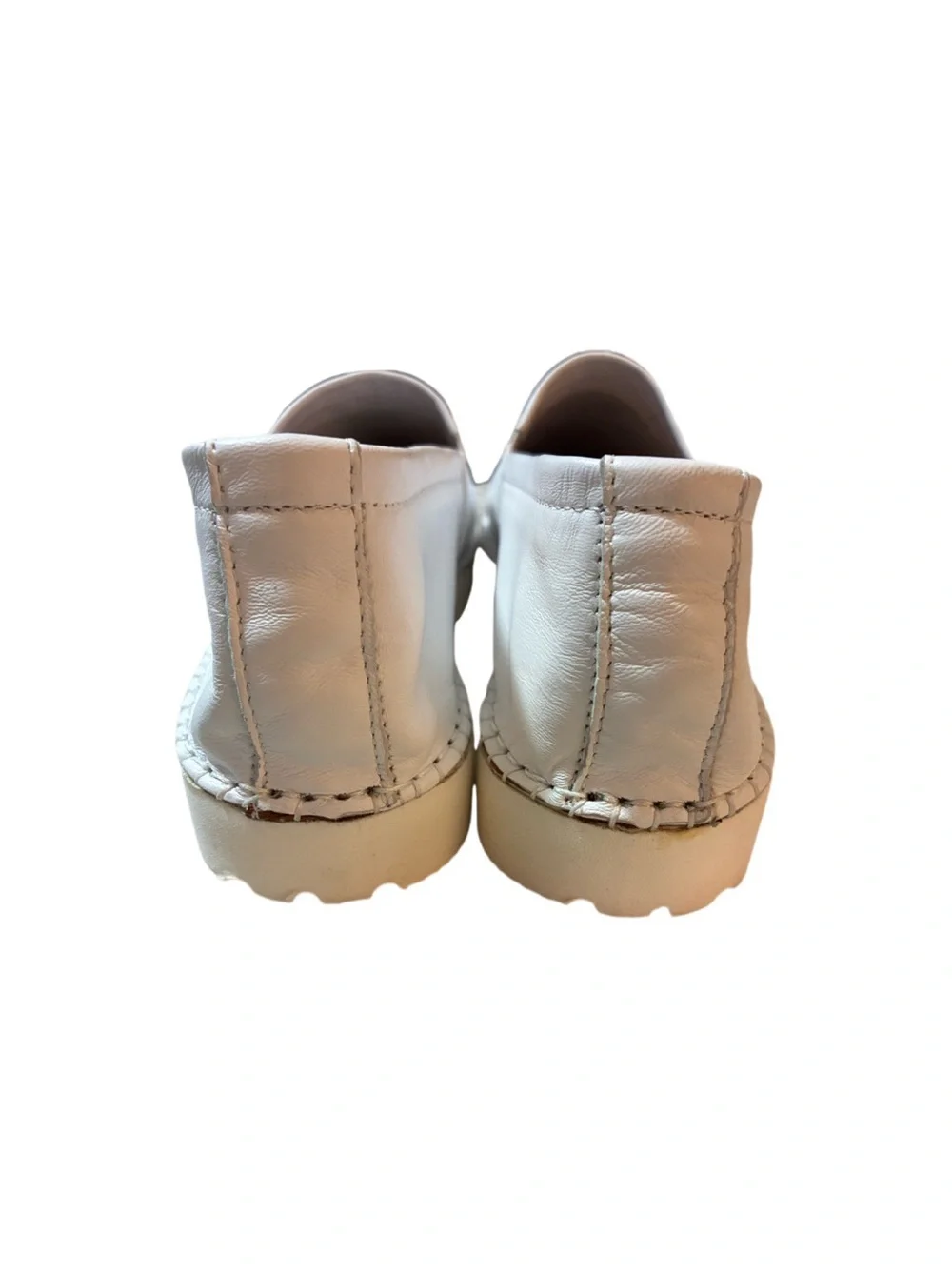 Matt Bernson White Leather Espadrilles